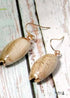 Boho Earrings, Dangle Earrings, Natural Shell with Gold